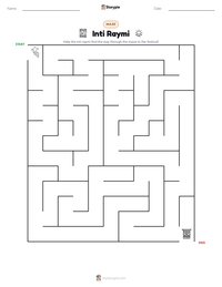Inti Raymi printable worksheet preview