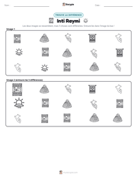 Aperçu de la feuille de travail imprimable Inti Raymi