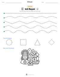 Inti Raymi printable worksheet preview
