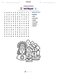 Aperçu de la feuille de travail imprimable Inti Raymi