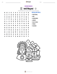 Inti Raymi yazdırılabilir çalışma sayfası önizlemesi