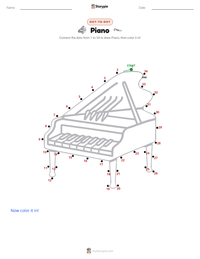 Piano printable worksheet preview