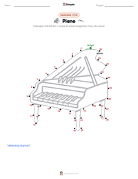 Prabaca lembar kerja cetak Piano