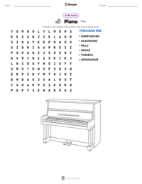 Prabaca lembar kerja cetak Piano