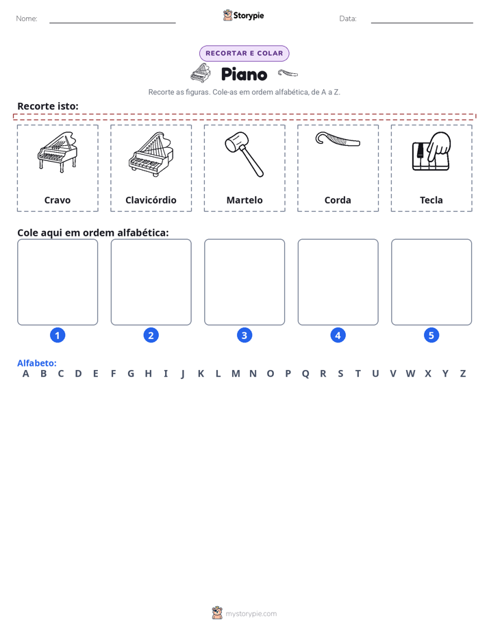 Recortar & Colar Alfabeto