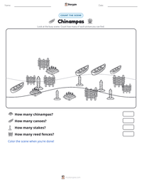 Chinampas printable worksheet preview