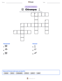 Prévia da folha de atividades imprimível Chinampas