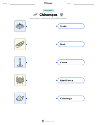 Chinampas printable worksheet preview