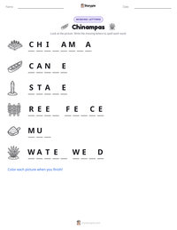 Chinampas printable worksheet preview