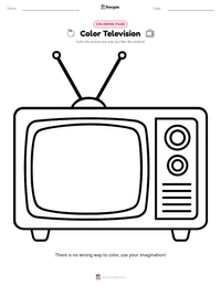 Color Television printable worksheet preview
