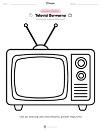 Prabaca lembar kerja cetak Televisi Berwarna