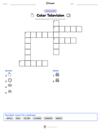 Color Television printable worksheet preview