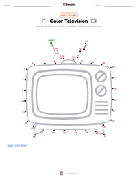 Color Television printable worksheet preview