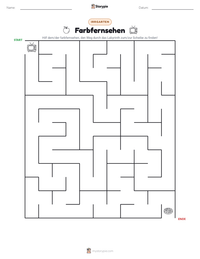 Farbfernsehen druckbare Arbeitsblatt Vorschau