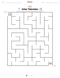 Color Television printable worksheet preview