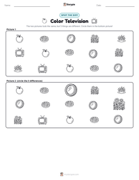 Color Television printable worksheet preview
