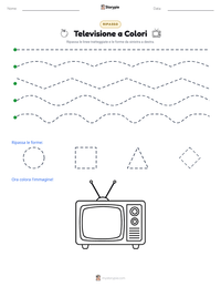 Anteprima della scheda stampabile di Televisione a Colori