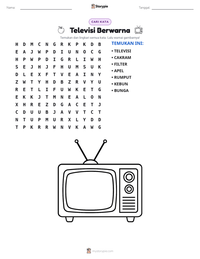 Prabaca lembar kerja cetak Televisi Berwarna