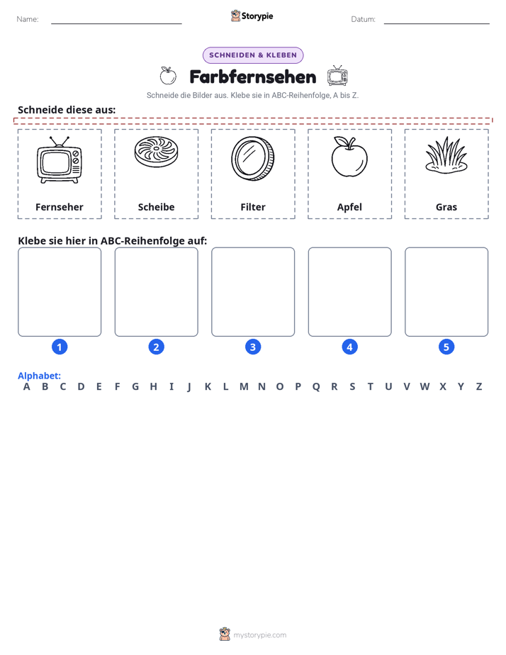 Schneiden & Einfügen Alphabet