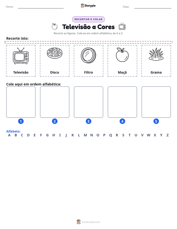 Recortar & Colar Alfabeto