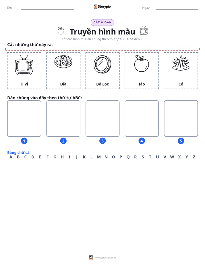 Cắt & Dán Chữ Cái