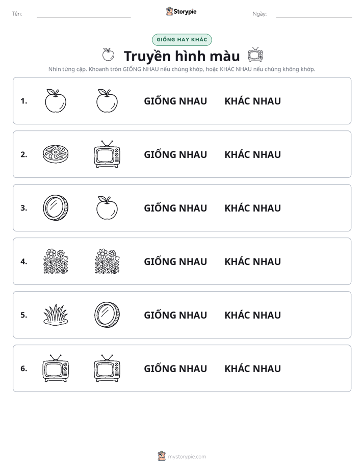 Giống Hay Khác