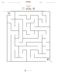 14-bis の印刷可能ワークシートプレビュー