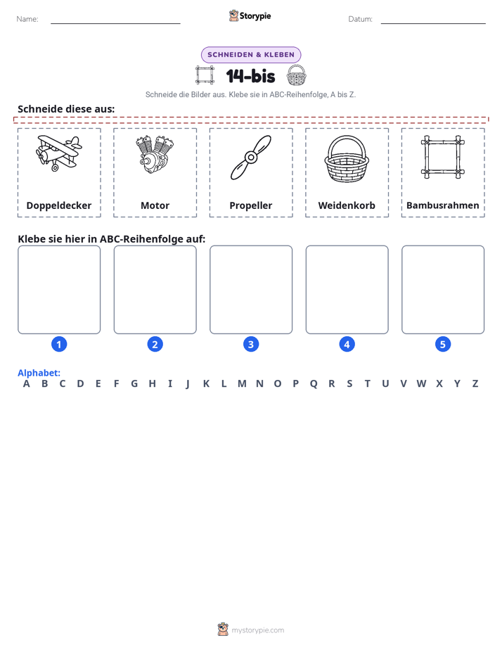 Schneiden & Einfügen Alphabet