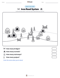 Inca Road System printable worksheet preview
