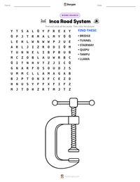 Inca Road System printable worksheet preview
