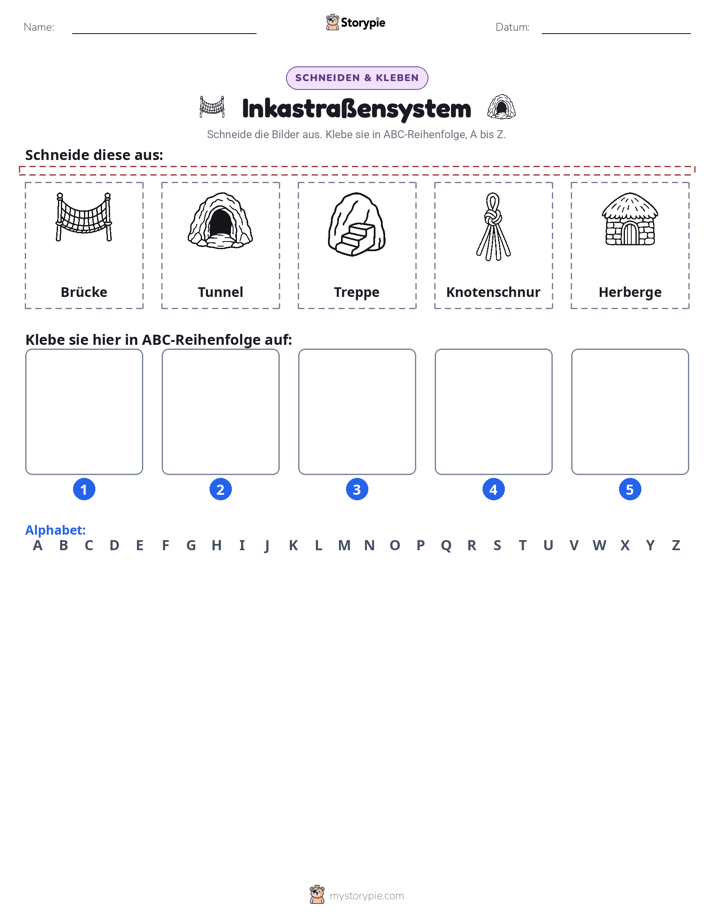 Schneiden & Einfügen Alphabet