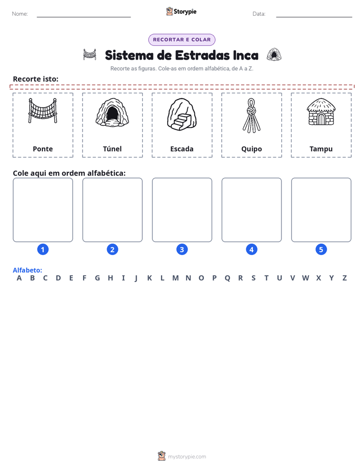 Recortar & Colar Alfabeto