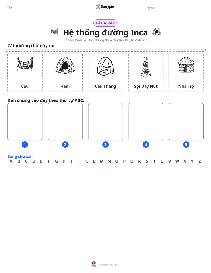 Cắt & Dán Chữ Cái