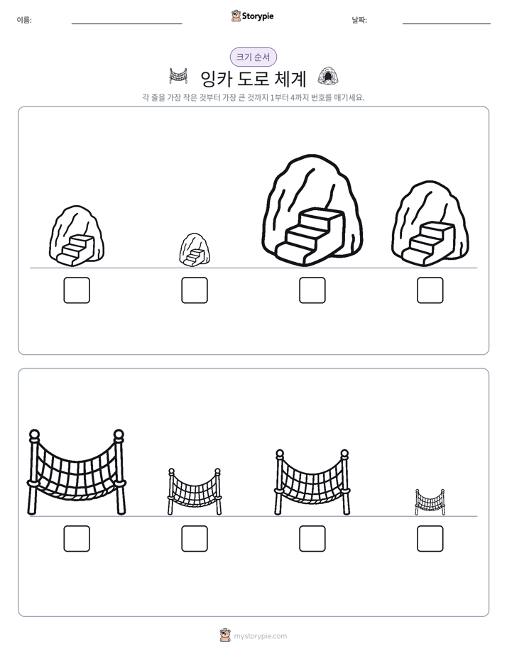 크기 순서