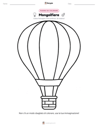 Anteprima della scheda stampabile di Mongolfiera