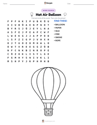 Hot Air Balloon printable worksheet preview