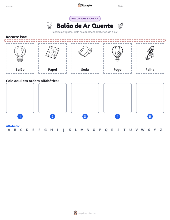 Recortar & Colar Alfabeto