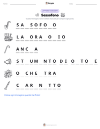 Anteprima della scheda stampabile di Sassofono