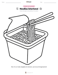 Anteprima della scheda stampabile di Noodles Istantanei