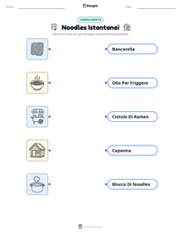 Anteprima della scheda stampabile di Noodles Istantanei
