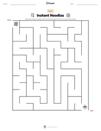 Instant Noodles printable worksheet preview