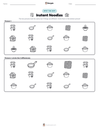 Instant Noodles printable worksheet preview