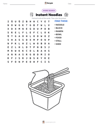 Instant Noodles printable worksheet preview