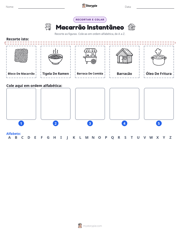 Recortar & Colar Alfabeto