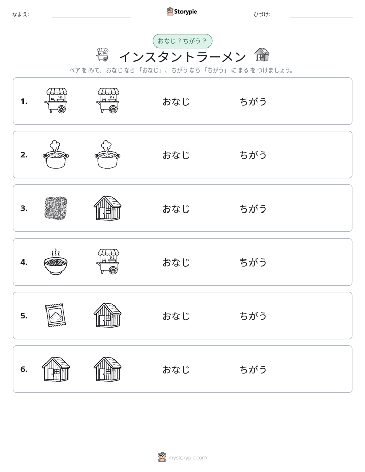 同じか違うか
