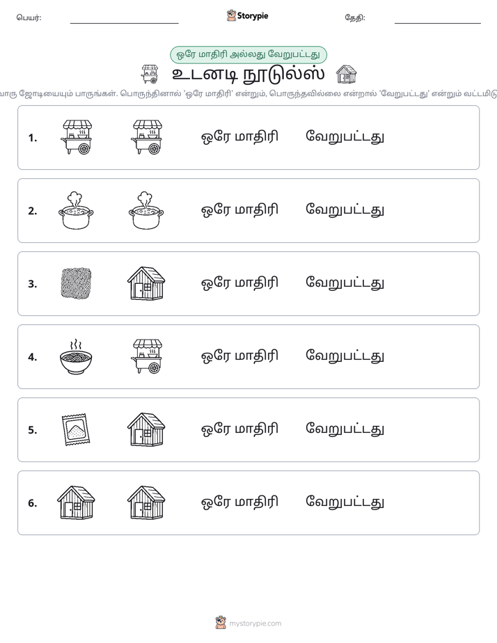 அதே அல்லது மாறுபட்டது