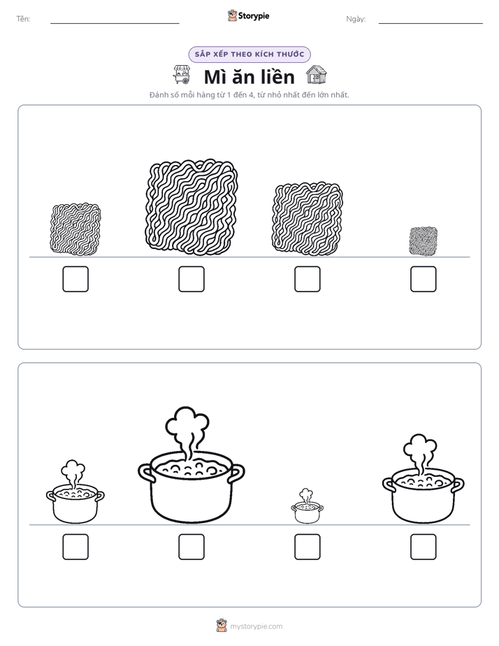 Thứ Tự Kích Thước