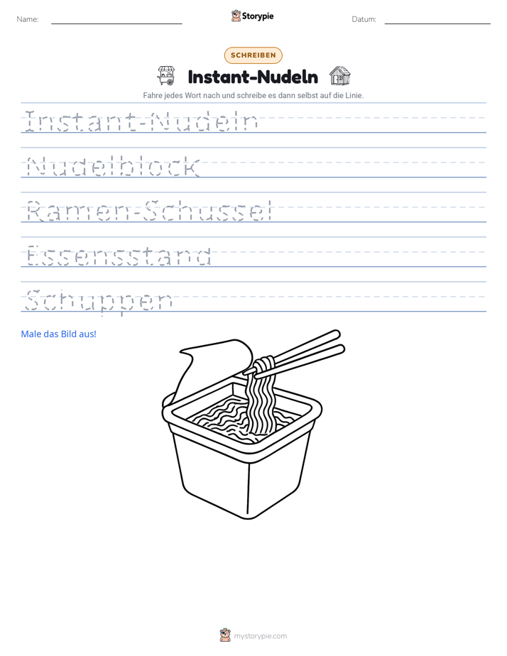 Schreibübung