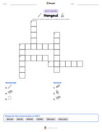 Aperçu de la feuille de travail imprimable Hangeul