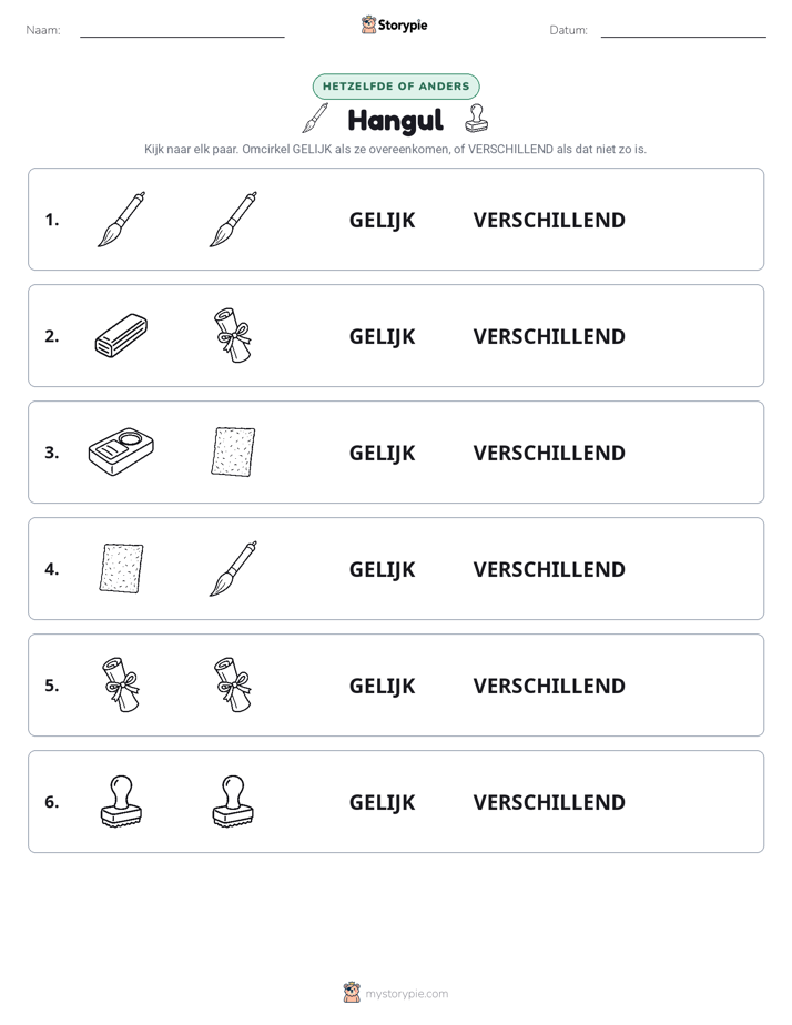 Zelfde of Verschillend